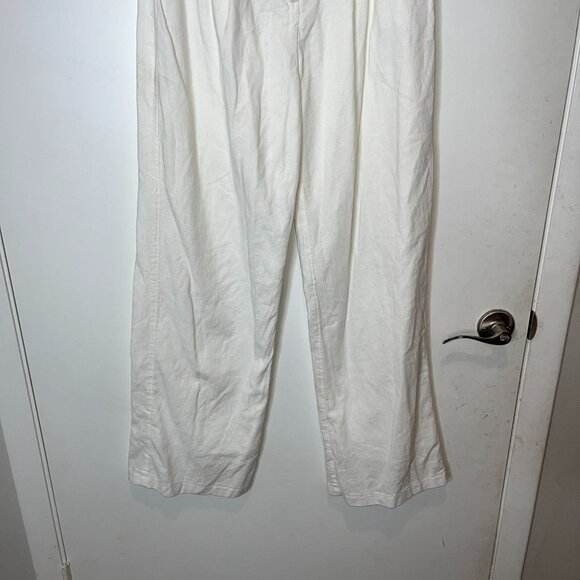 Abercrombie & Fitch Womens White Linen Pants Size S - Picture 4 of 10